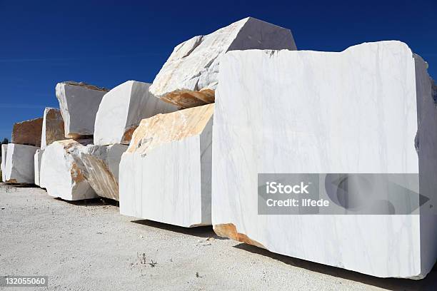 Carrara Marble Stock Photo - Download Image Now - Block Shape, Marble - Rock, Quarry