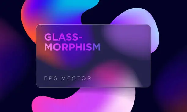 Vector illustration of Glassmorphism style vector illustration