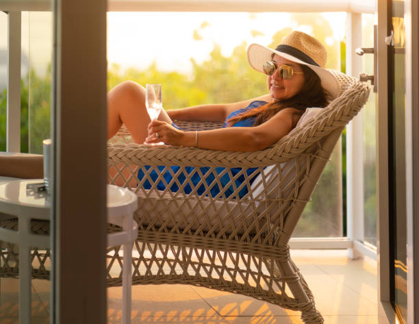 istock Woman chilling in a balcony in Florida 1320568282