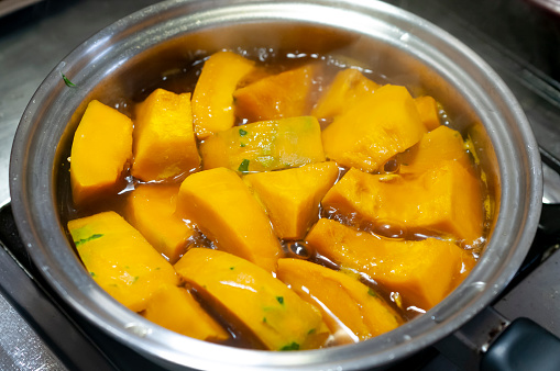 Nimono,Simmered Pumpkin,Healthy Japanese daily dish