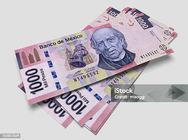 Some Bills Of One Thousand Mexican Pesos Stock Photo - Download Image Now - Mexico, Mexican Pesos, Paper Currency