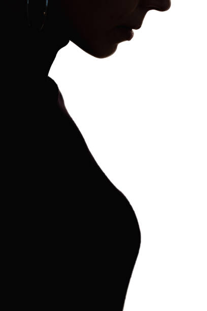 istock sensual woman silhouette profile portrait harmony 1320577248