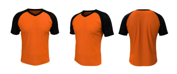 istock Short sleeves raglan t-shirt mockup 1320584846
