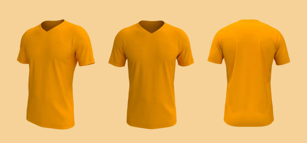 istock men's short sleeve t-shirt mockup in front, side and back views 1320584862