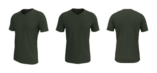 istock men's short sleeve t-shirt mockup in front, side and back views 1320584869