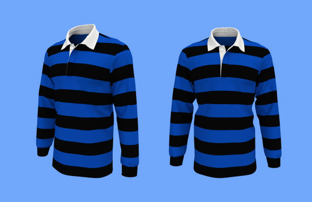 istock Striped rugby shirt mockup 1320584883