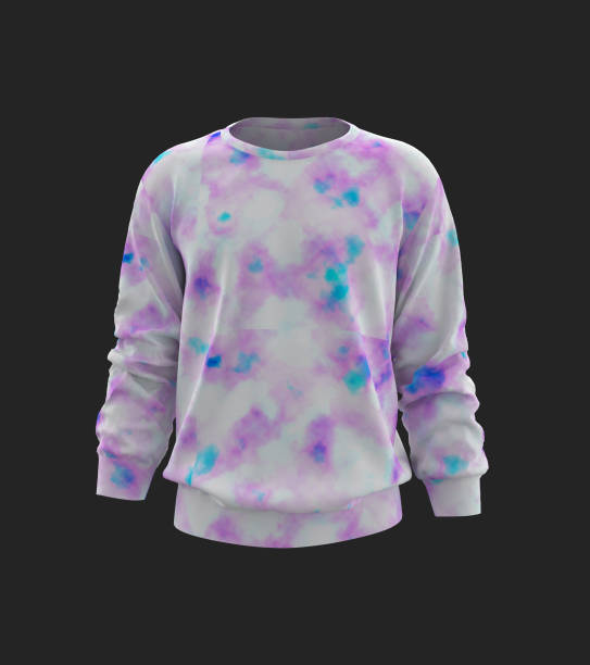 istock Blank tie-dye sweatshirt mock up in front view 1320584900