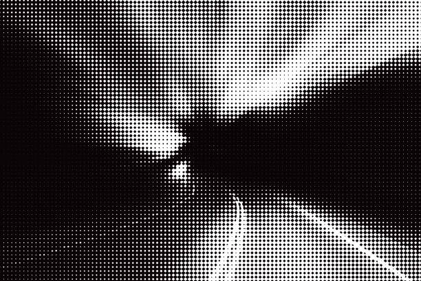 ilustrações de stock, clip art, desenhos animados e ícones de dot halftone pattern of highway at night - painted image night abstract backgrounds