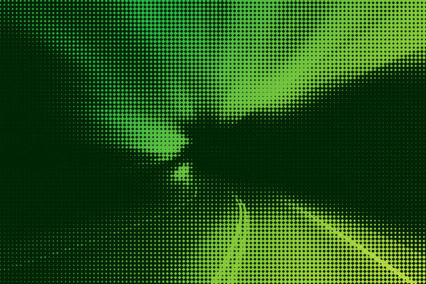точка halftone шаблон шоссе в ночное время - painted image night abstract backgrounds stock illustrations