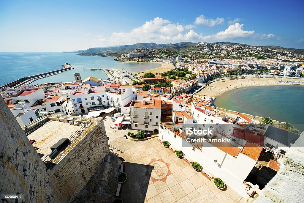 Peniscola vue sur la ville - Photo de Peniscola libre de droits