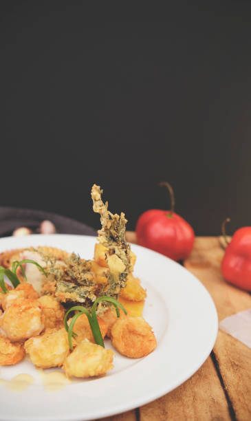 istock Peruvian culinary Sauteed Shrimp with Herbs and Garlic 1320590079