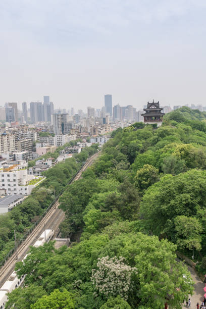 Ancient Yellow Crane Tower in Wuhan, Hubei, China.