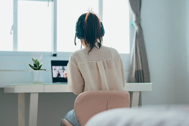 istock Work from home during coronavirus pandemic. Woman stays home 1320594802