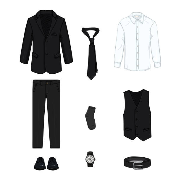 ビジネススタイルの服セット。●3ピーススーツベクトルイラスト。 - blazer点のイラスト素材／クリップアート素材／マンガ素材／アイコン素材