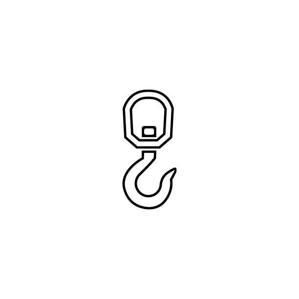 hook Illustration Vector graphic of Hook icon design template illustration cable winch stock illustrations