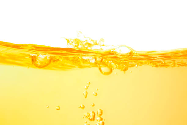 istock Oil surface with ripple and bubble transparent on white background 1320603099