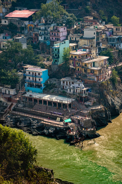 istock June 16 2019 Devparyag, Uttrakhand, India. Devprayag is one of the Panch Prayag, It is the point of confluence of rivers Alaknanda which originated from Satopanth Glacier, and Bhagirathi which originated from Gangotri Glacier(Gaumukh) which merge together 1320608635