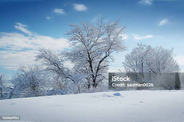 Fondo De Invierno Foto de stock y más banco de imágenes de Aire libre - Aire libre, Azul, Belleza de la naturaleza