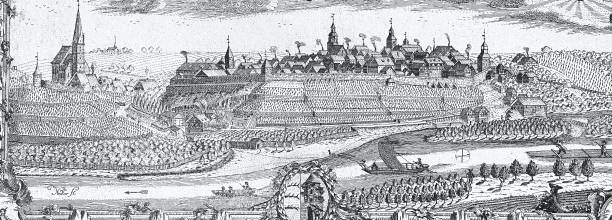 Marbach am Neckar, birthplace of Friedrich Schiller, panorama with river Neckar Illustration from 19th century. marbach am neckar stock illustrations