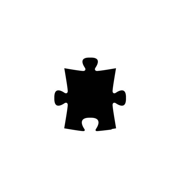 illustrations, cliparts, dessins animés et icônes de icône plate pièce de puzzle - puzzle jigsaw piece teamwork jigsaw puzzle