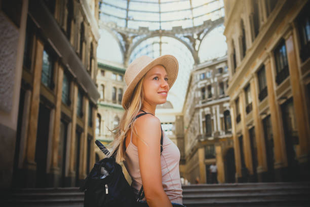 istock Girl tourist exploring new city 1320622736