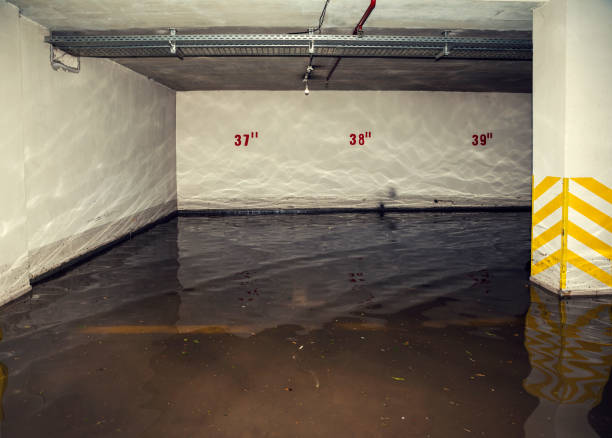 parcheggio allagato - leaky basement foto e immagini stock