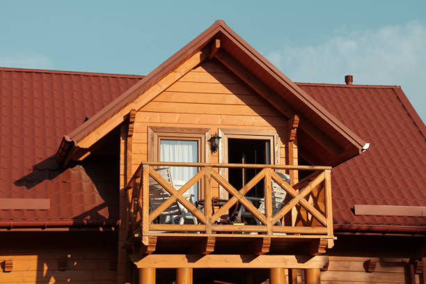 istock Balcony of wooden house 1320628357