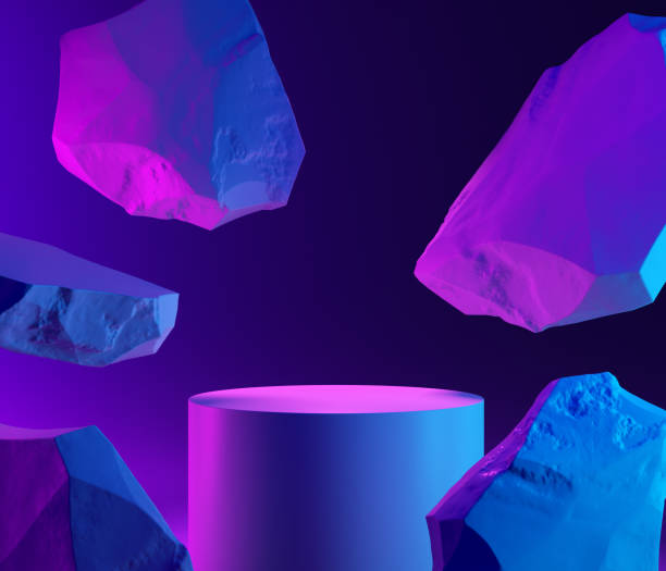 istock Minimal scene with geometric podium for cosmetic product presentation. 3d 1320632961