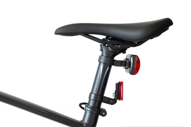 istock Bicycle seat or saddle and seatpost isolated on white 1320635648