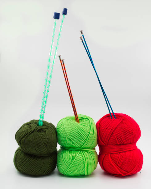 knitting yarns and knitting needles - 3494 imagens e fotografias de stock