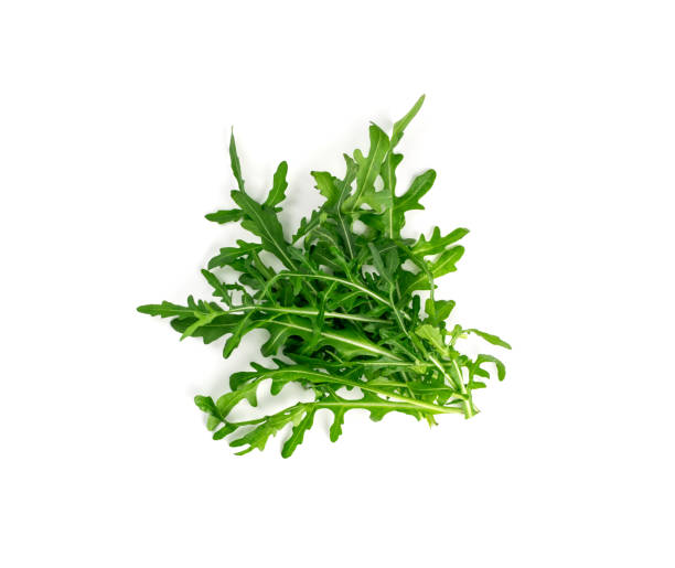 Arugula, Arugula, Ruccola Leaves, Rucola, Eruca or Roquette Salad Arugula isolated. Fresh arugula, ruccola leaves, rucola, eruca or garden roquette salad top view rucola stock pictures, royalty-free photos & images