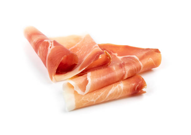 istock Slices of Prosciutto, Spanish Jamon Cut, Parma Ham 1320644347