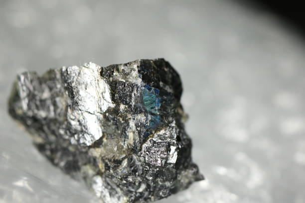istock Spectrolite, a shiny blue black labradorite gemstone 1320647785