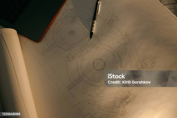 Engineering Drawings And Side Light Protractor Notebook Term Paper Or ...