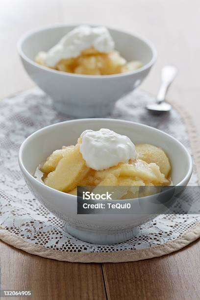 Apfelkompott Stockfoto und mehr Bilder von Apfel - Apfel, Bildhintergrund, Dessert