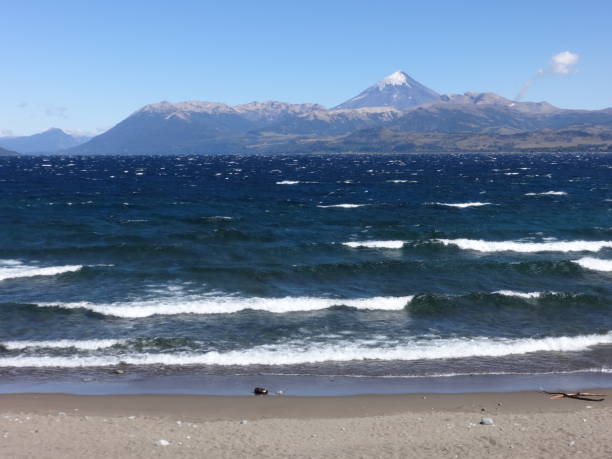 istock Huechulafquen lake and Lanin volcano 1320659245