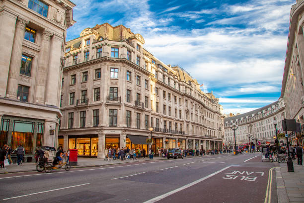 Famoso Regent Street en Londres - foto de stock