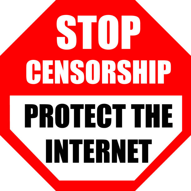 Stop censorship, protect the Internet. Badge for the free speech online. Stop censorship, protect the Internet. Badge for the free speech online. Text written on a traffic sign. gun laws stock illustrations