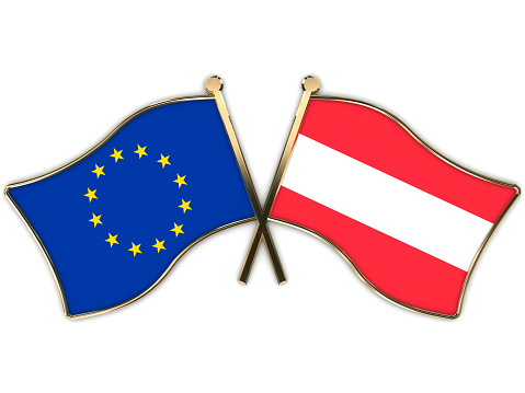 EU Austria flag insignia badge