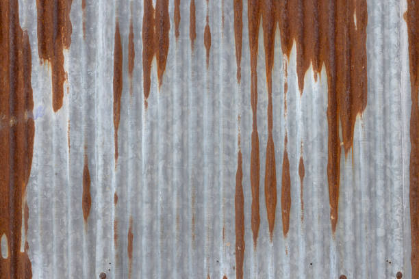 istock Rusting metal or siding, Old sheet roof texture, Pattern of old sheet 1320662017