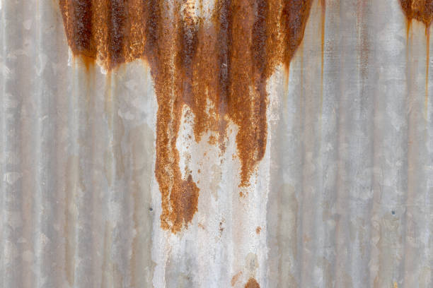 Rusting metal or siding, Old sheet roof texture