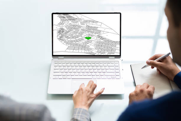 istock Cadastre City Building Survey Map 1320664499