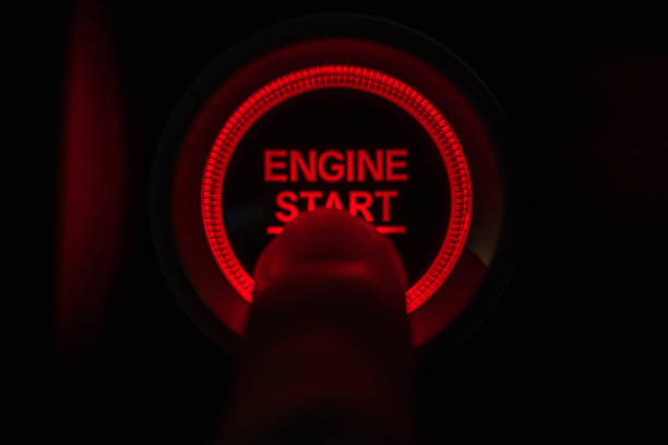 pulsante start - beginnings car engine ignition foto e immagini stock