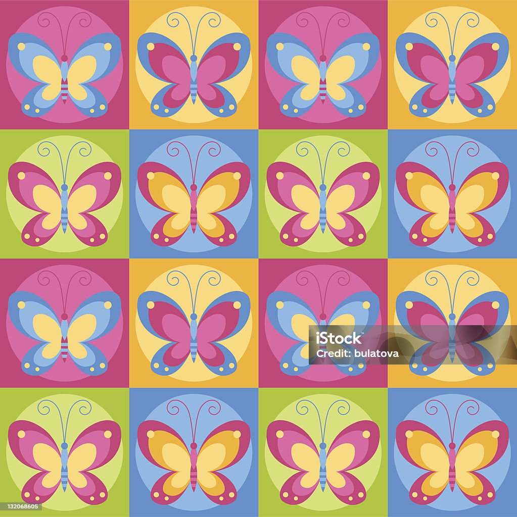 Бесшовный фон бабочек - Векторная графика Абстрактный роялти-фри