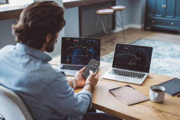 istock Businessman working from home office 1320686112