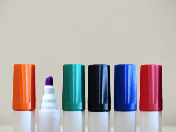 istock Six perfectly aligned markers for whiteboards 1320691079