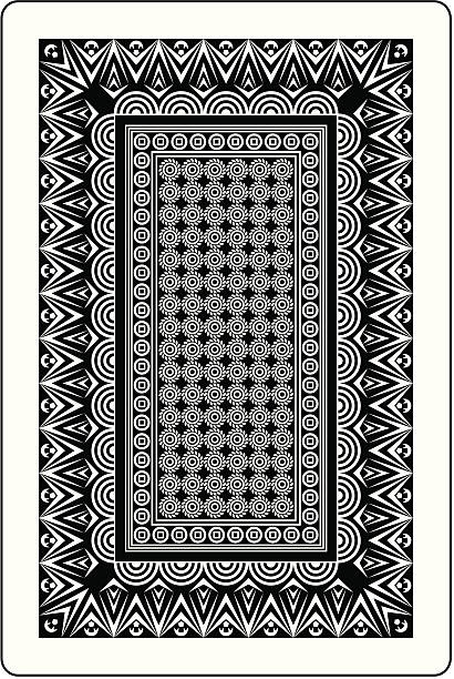 illustrazioni stock, clip art, cartoni animati e icone di tendenza di carta da gioco dietro 60 x 90 mm - cards rear view pattern design