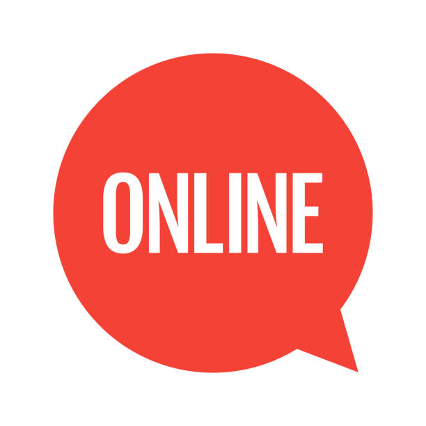 istock Online Stream. Red symbol of direct speech and direct speech, speech, online speech. Vector illustration. 1320692015