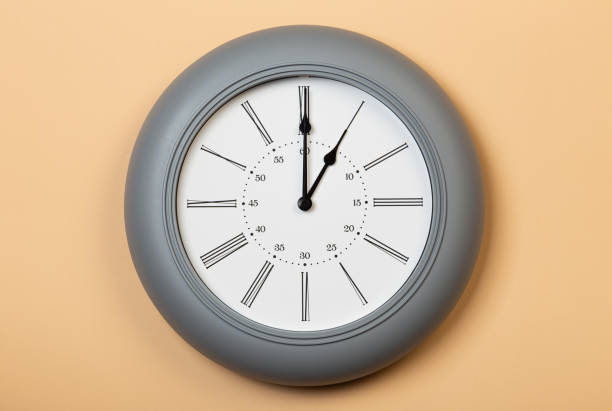 istock Roman Wall Clock show one o'clock 1320694692
