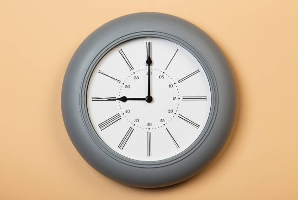 istock Roman Wall Clock show nine o'clock 1320694703